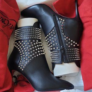 Christian Louboutin 85 Hongroise Studded Boots EU37.5